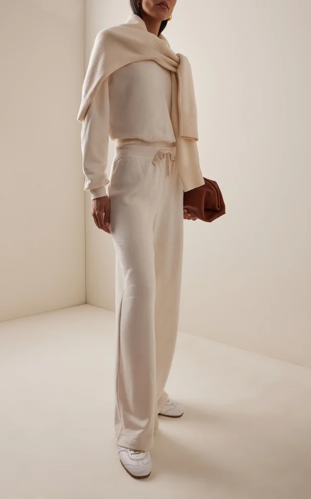 Cotton Wide-Leg Sweatpants