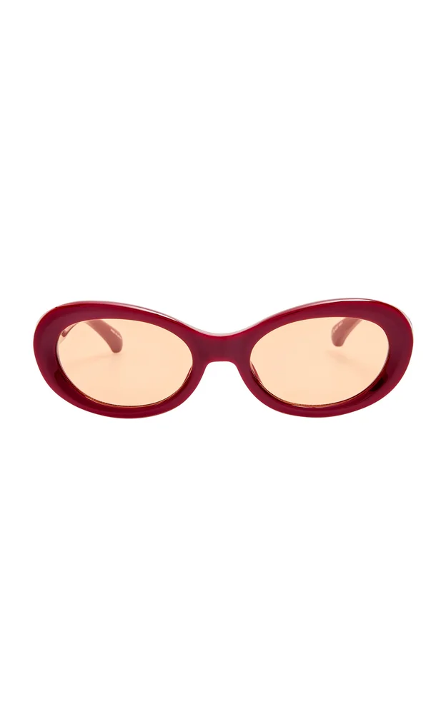 Oval-Framed Acetate Sunglasses