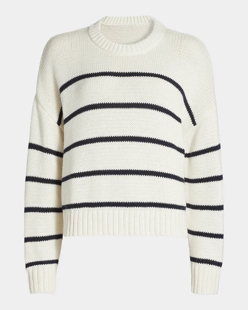 Chloe Striped Cotton Crewneck Sweater
