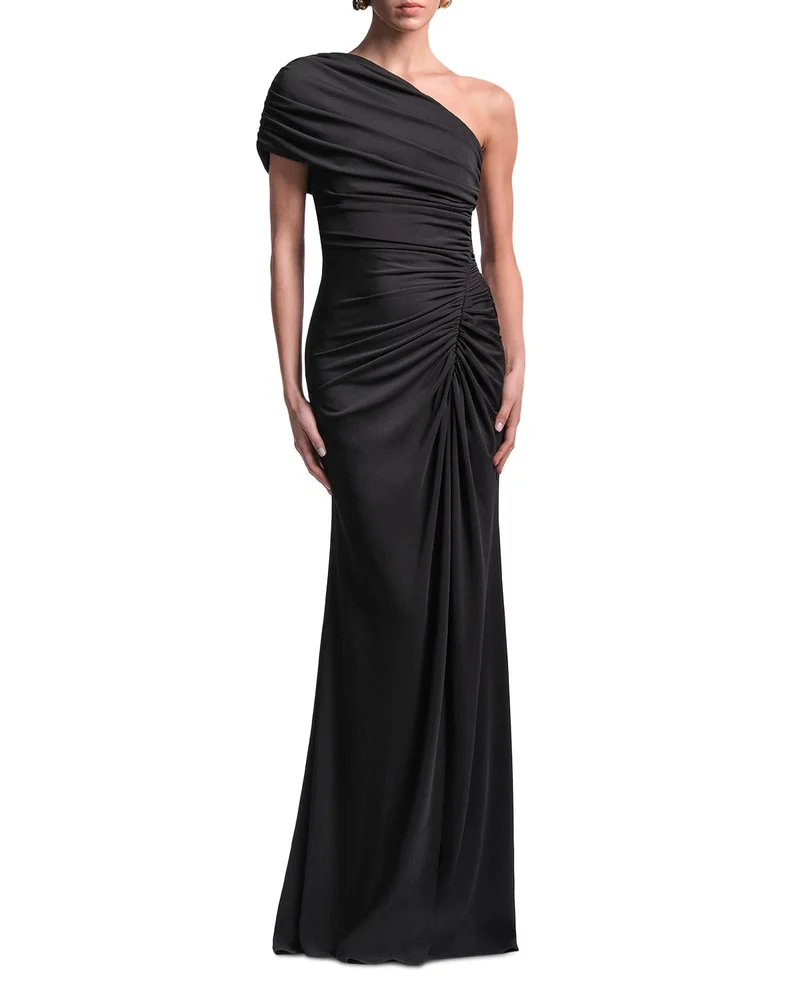 Solina Gathered One Shoulder Gown