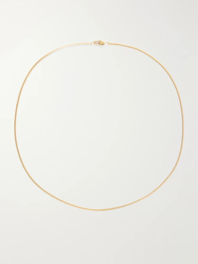 Mini Omega 18-karat gold-plated necklace