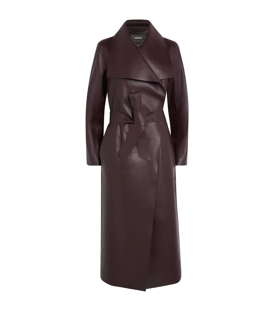 MAI-L Leather Wrap Coat