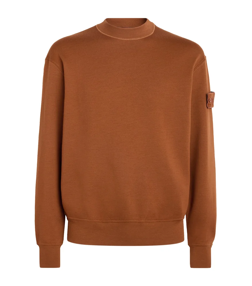 GHOST PIECE Wool-Cotton Sweatshirt