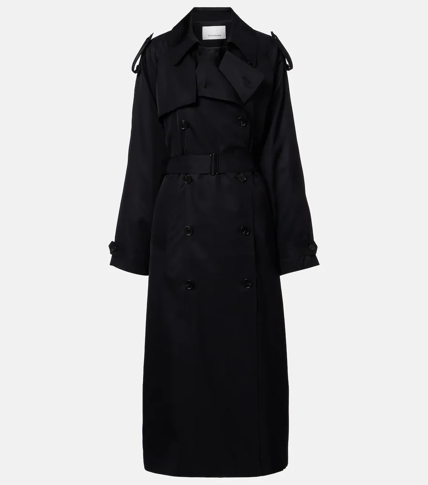 Veyron double-breasted twill trench coat