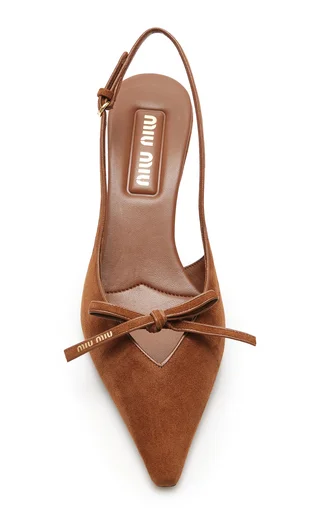 Slingback Suede Pumps