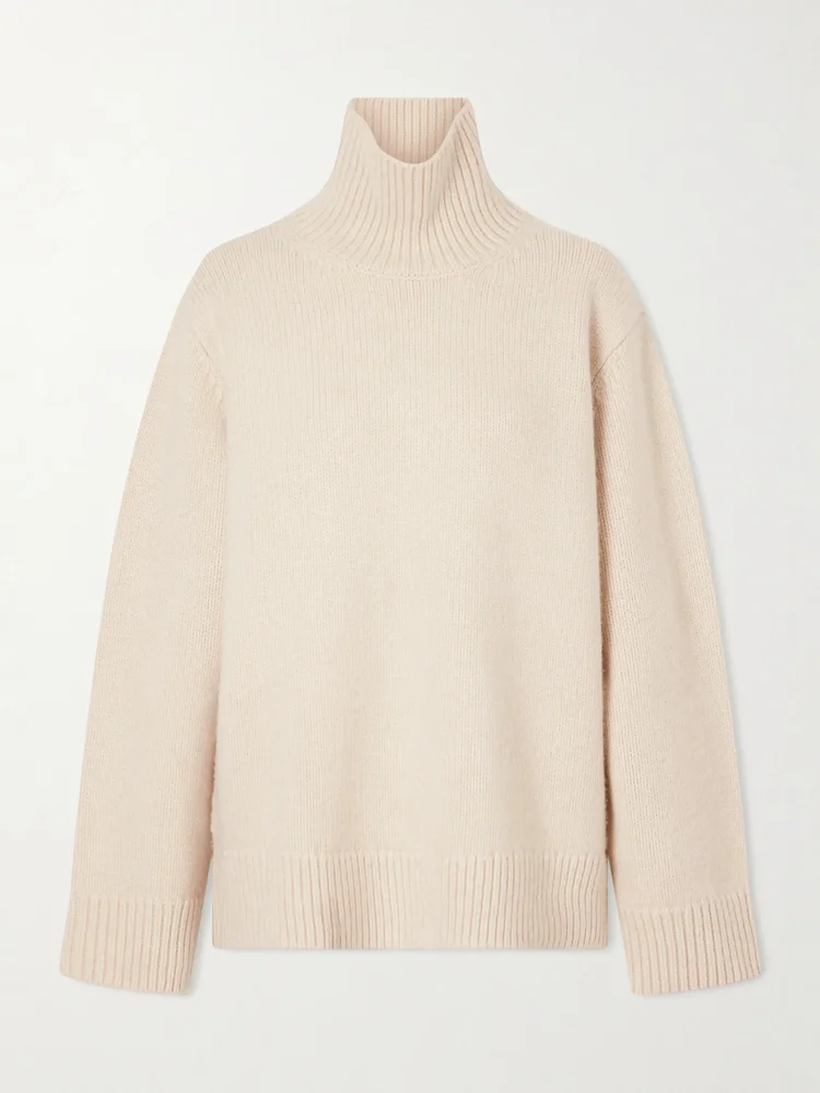 Wool turtleneck sweater