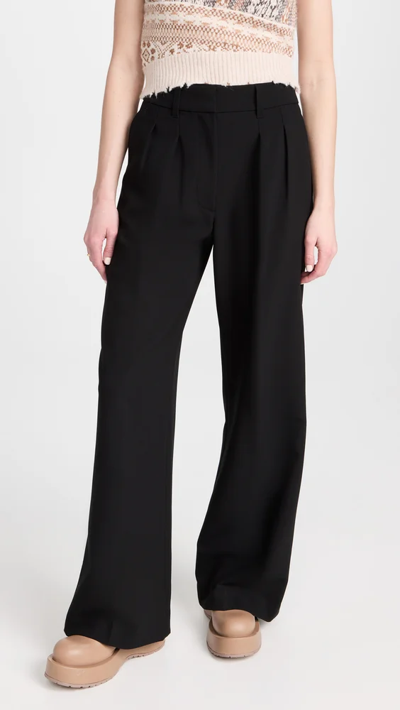 Shelly Wide Leg Crepe Pants
