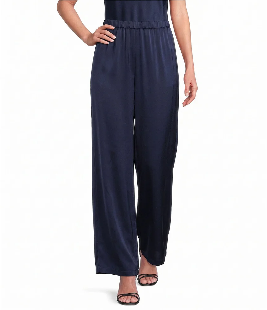 Silk Essentials Wide Leg Pull-On Pants