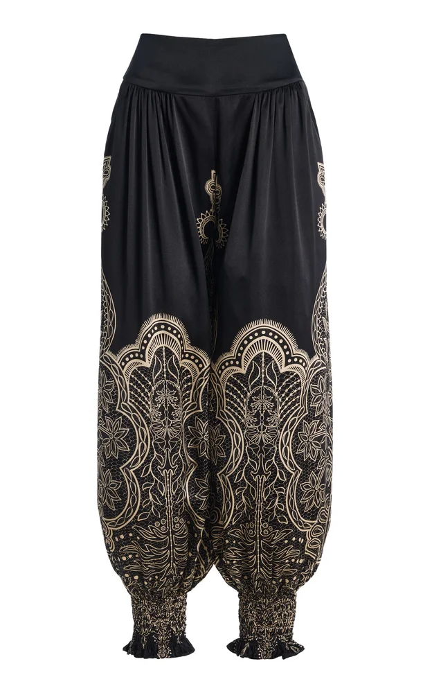 Joy Fusion Silk Wide-Leg Pants