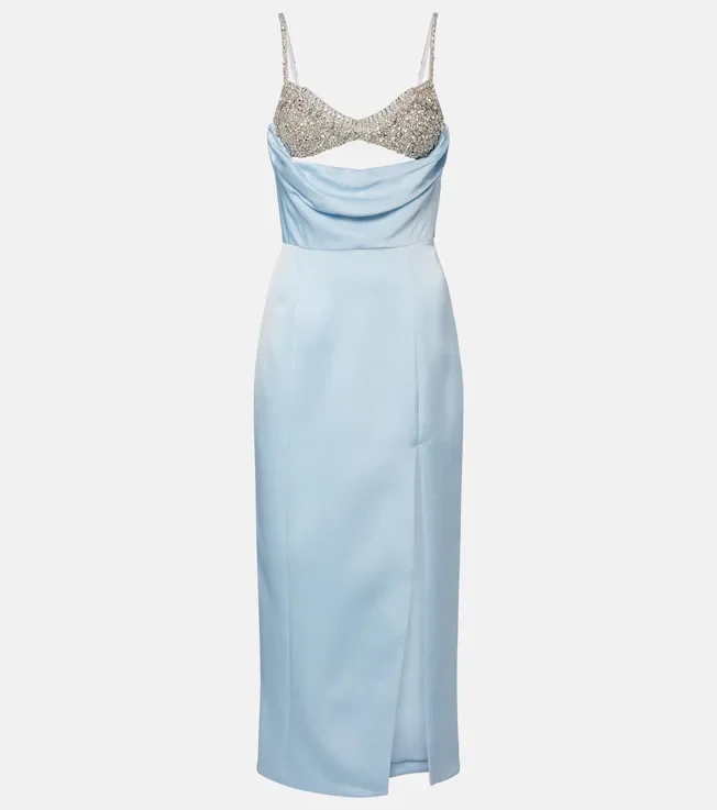 Celestia crêpe satin cocktail dress