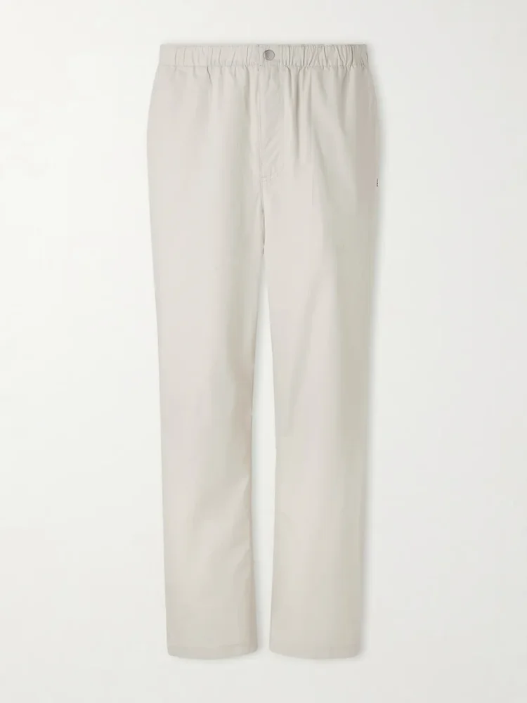 Wide-Leg Cotton Trousers