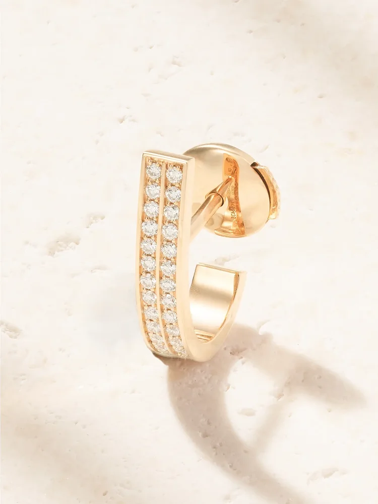 Berbere 18-karat rose-gold diamond single earring