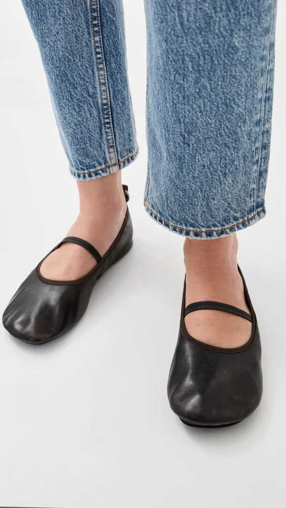 Naira Leather Ballet Flats