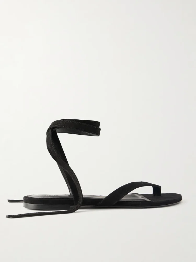 tee suede sandals
