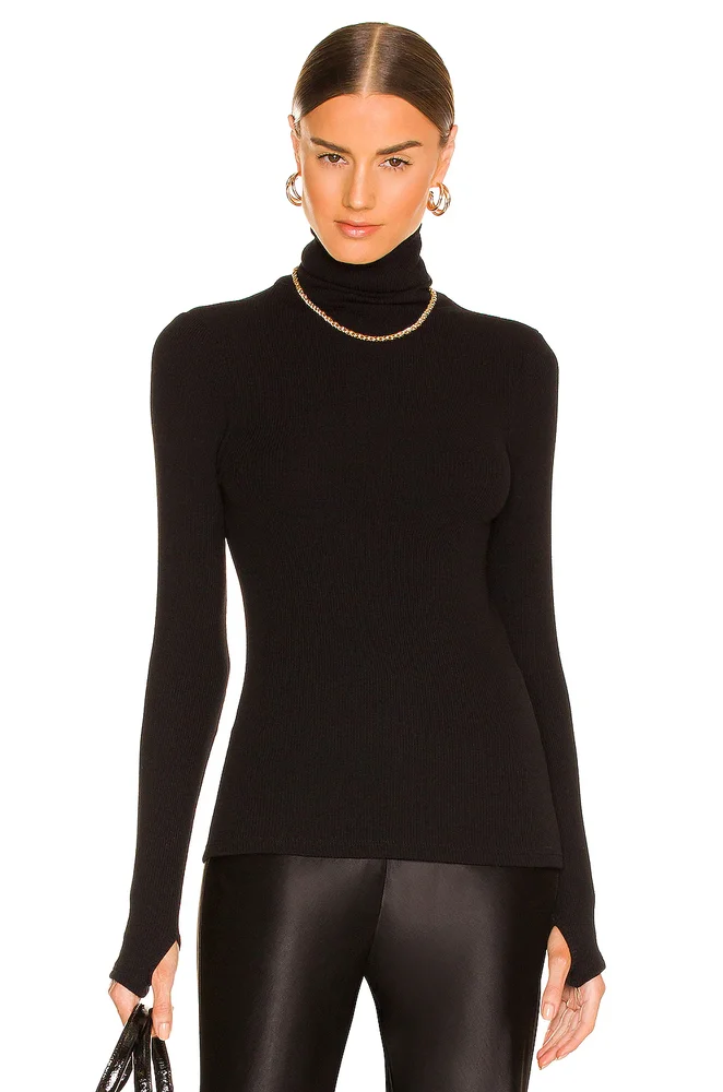 Sweater Knit Long Sleeve Turtleneck