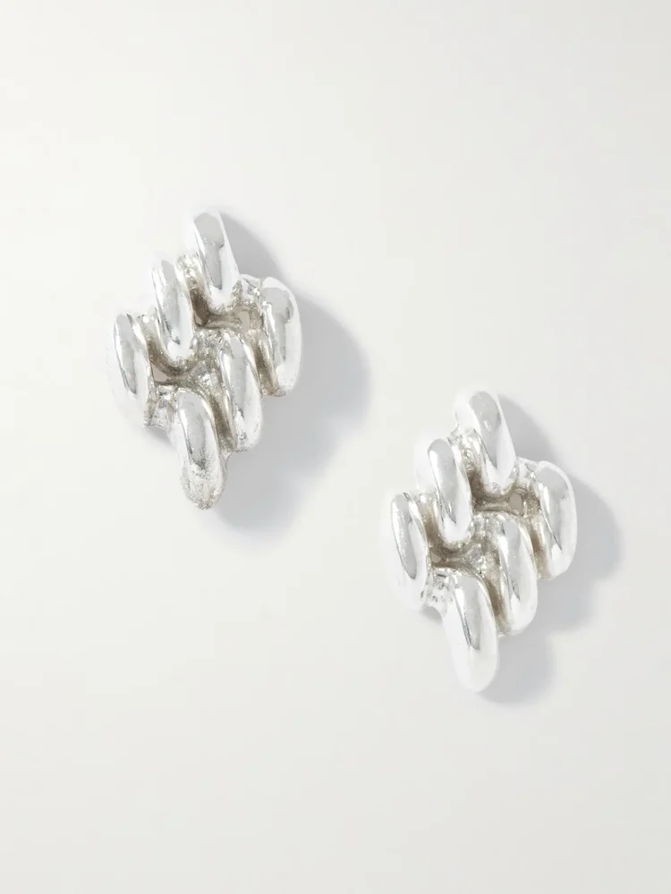 Mini Chain Link sterling silver earrings
