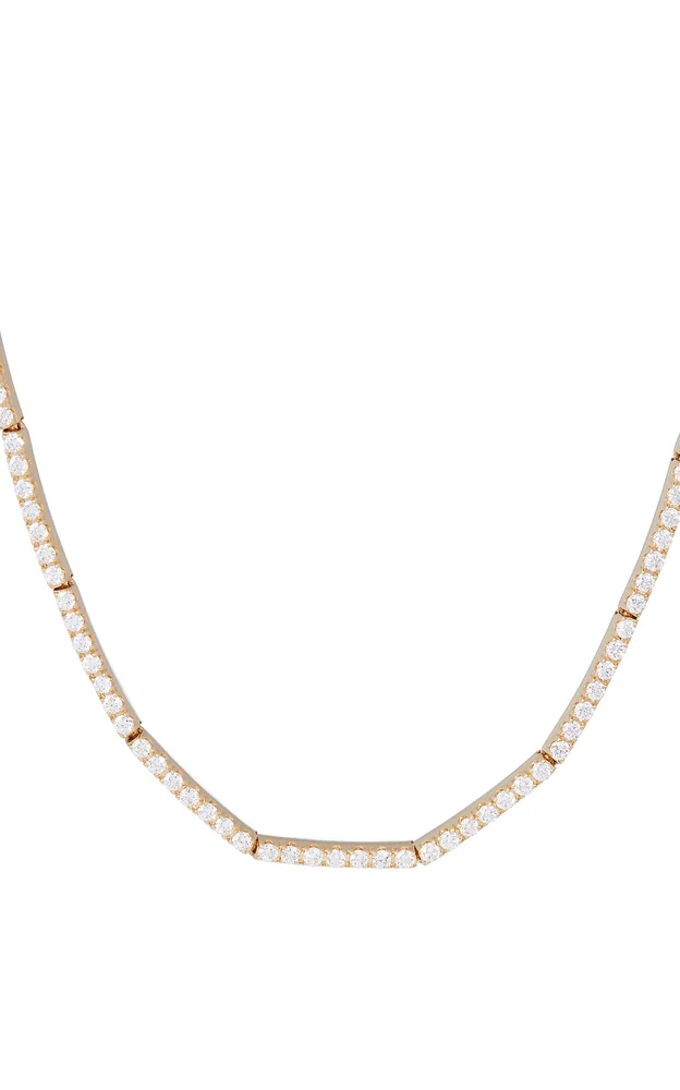 Lyra 18K Yellow Gold Diamond Necklace