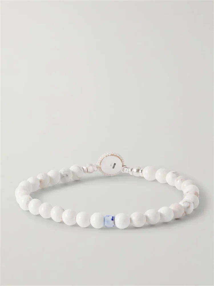 Circle 8 Sterling Silver and Magnesite Bracelet
