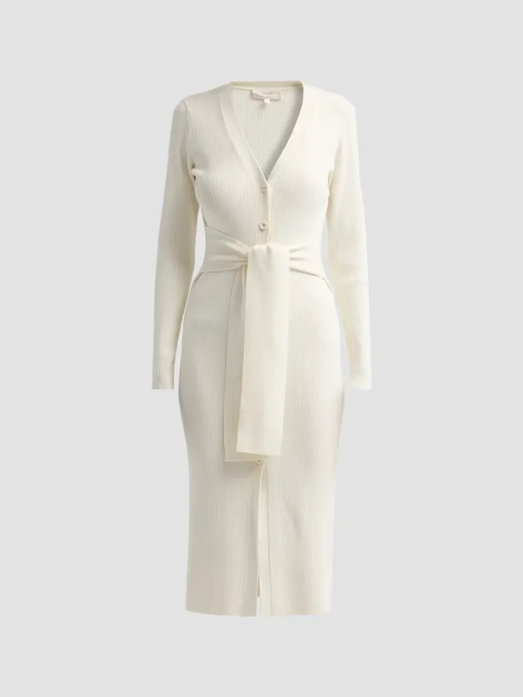 Lara Tie-Waist Cardigan Midi Dress