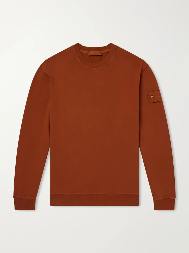 STONE ISLAND GHOST Garment-Dyed Stretch-Cotton Jersey Sweatshirt