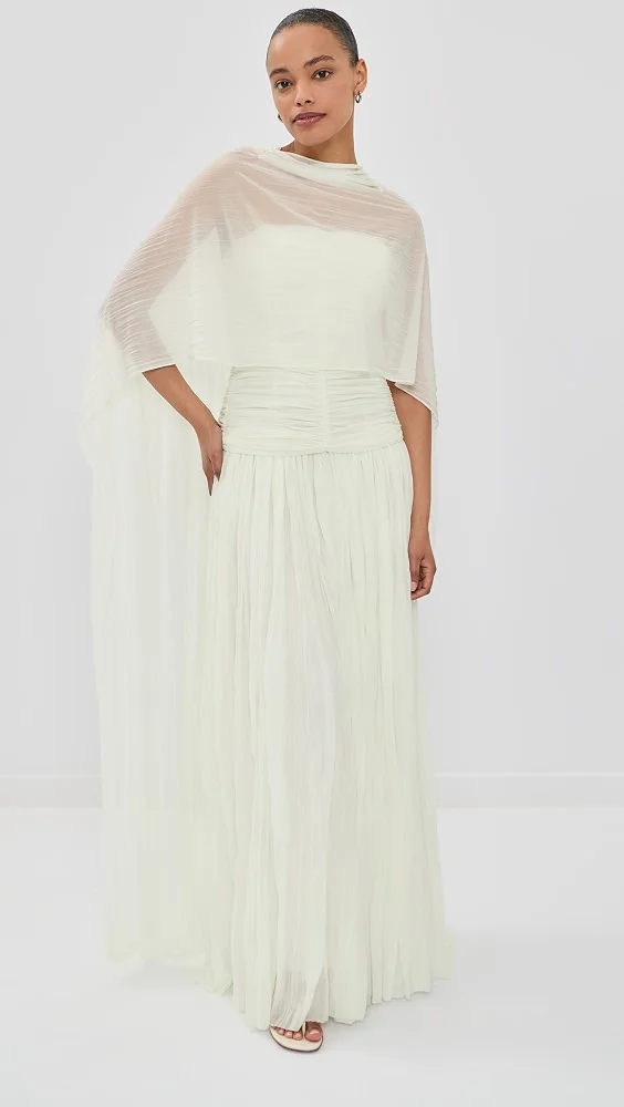 Dani Bustier Gown With Cape