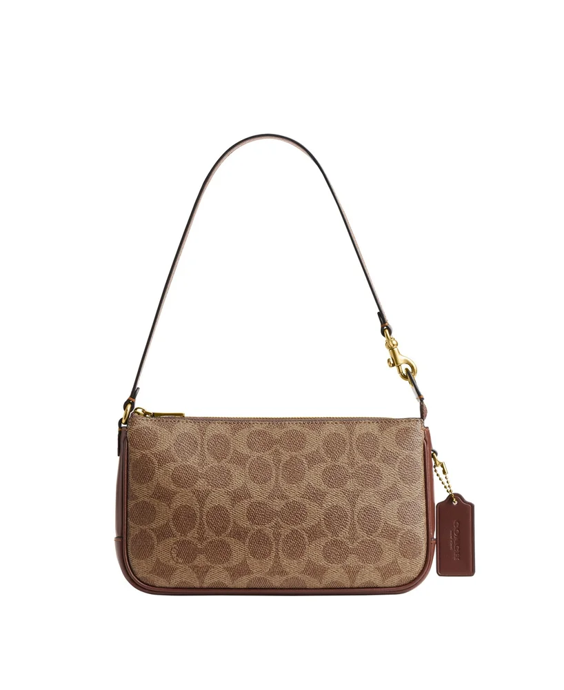 Plaza Small Signature Canvas Slim Shoulder Bag