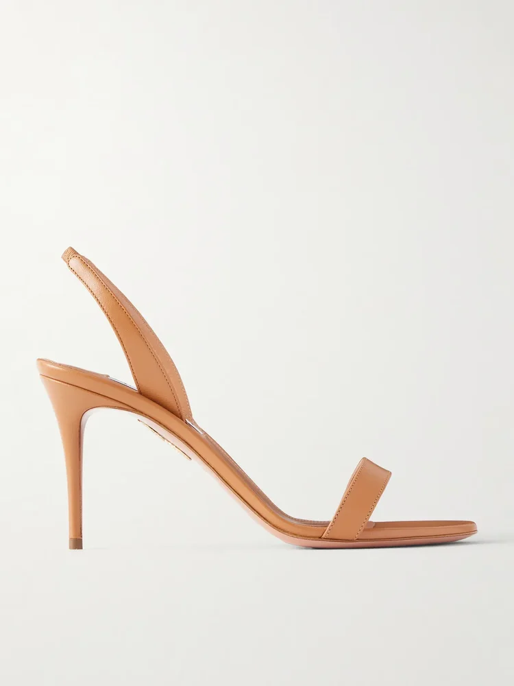 So Nude 85 leather slingback sandals