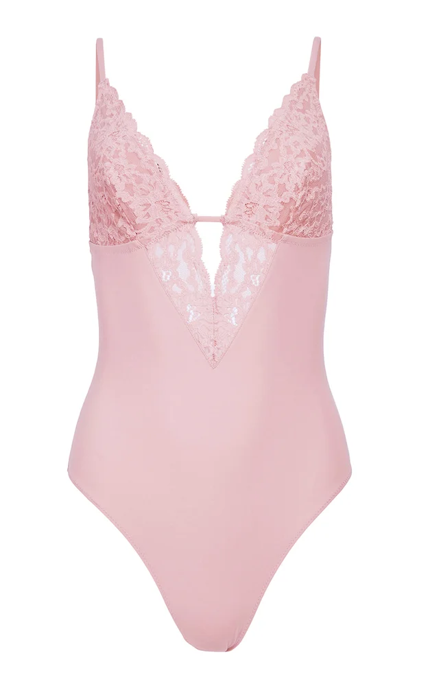 Charlotte Lace-Trimmed Jersey 3-Way Bodysuit