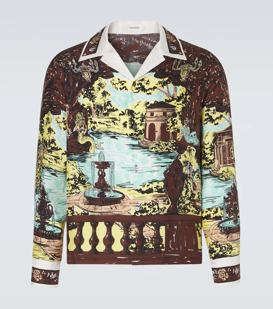 Printed silk shirt