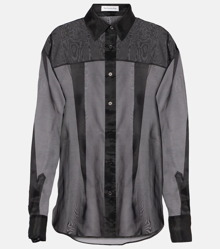 Peri sheer silk-blend shirt