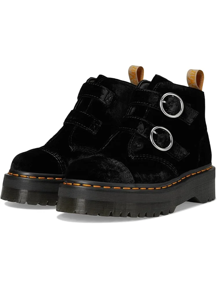 Vegan Devon Velvet Platform Boots