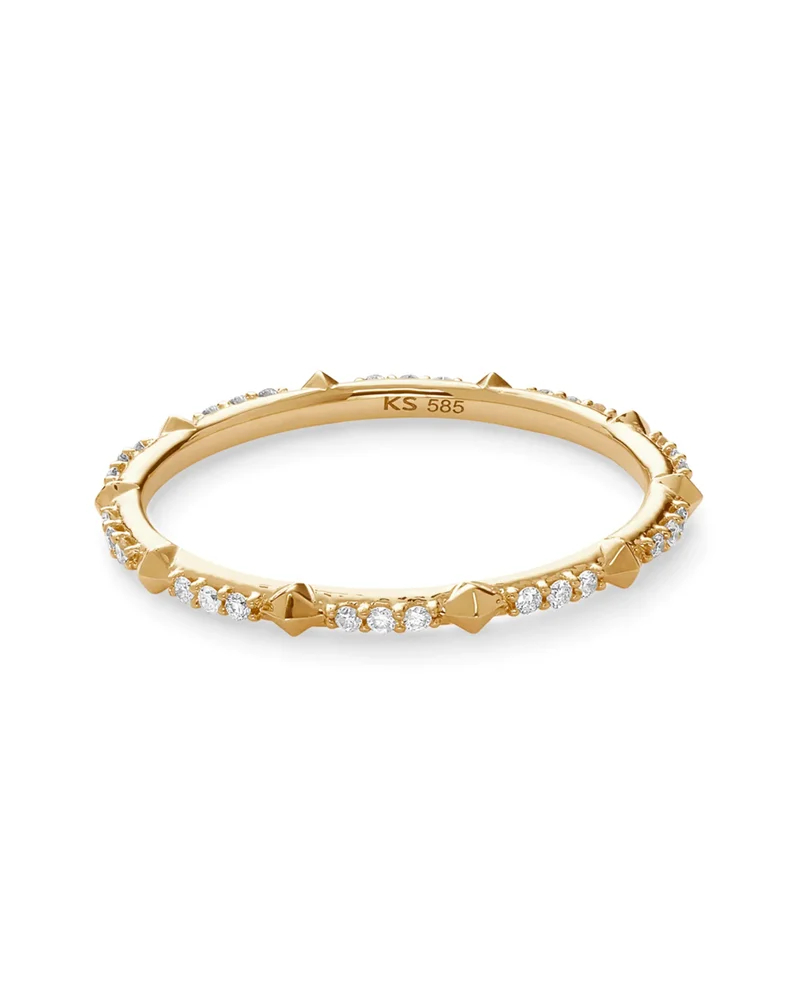 Astrid 14k Gold Ring in White Diamond