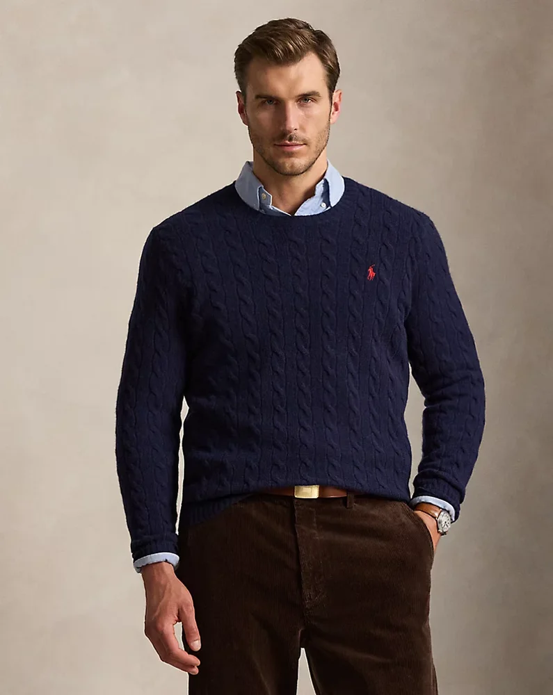 Cable-Knit Wool-Cashmere Sweater
