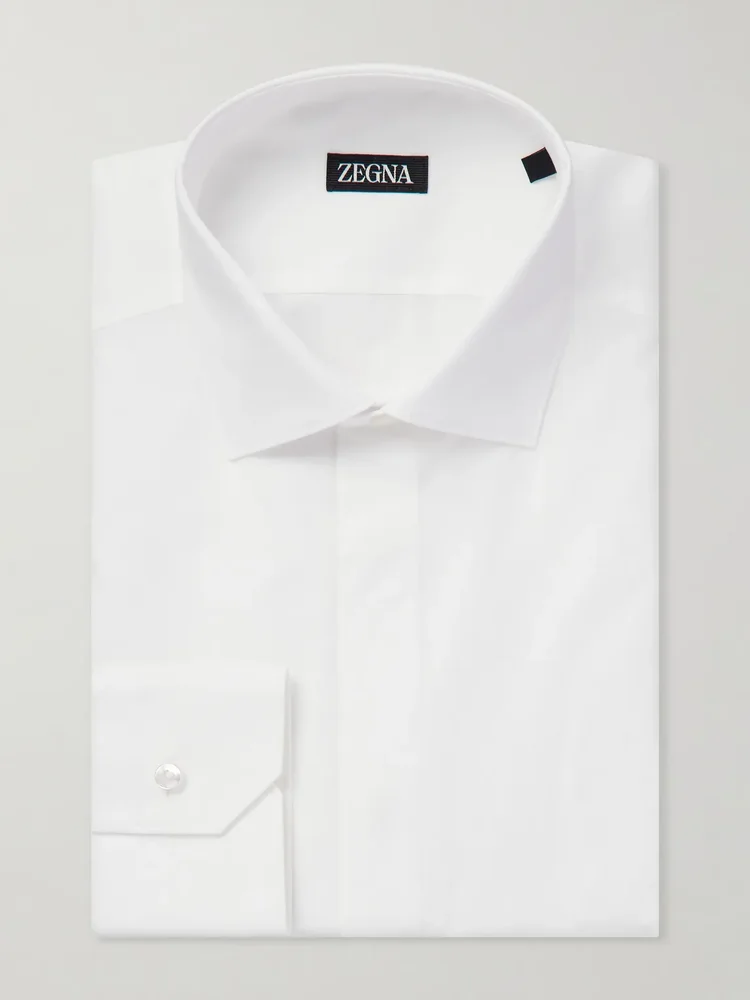 Trofeo Cutaway-Collar Cotton-Poplin Shirt