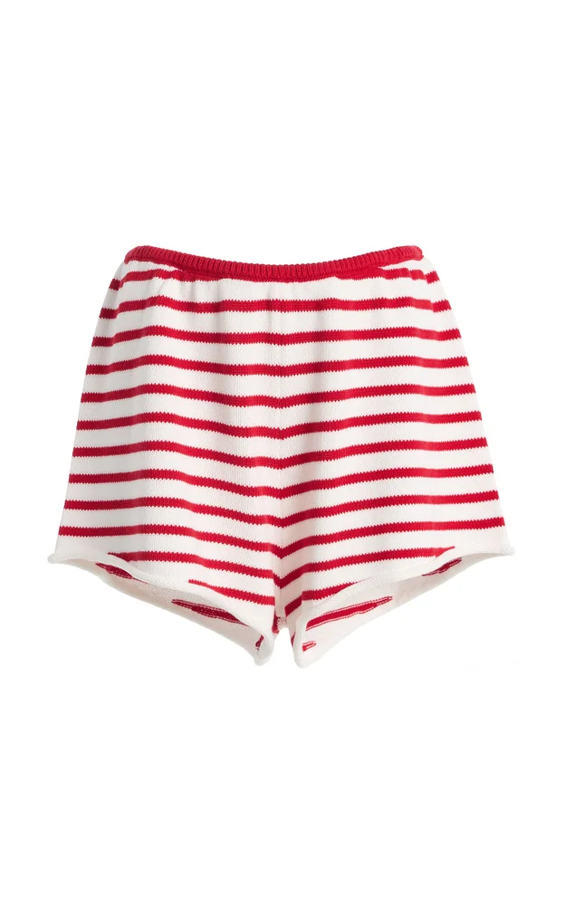 Cordelia Striped Cotton Shorts