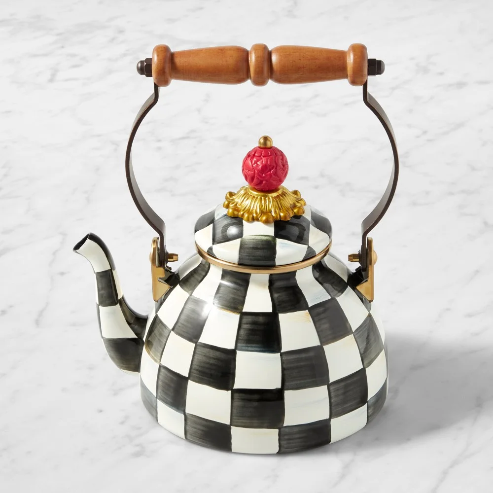 Courtly Check Tea Kettle, 1-Qt