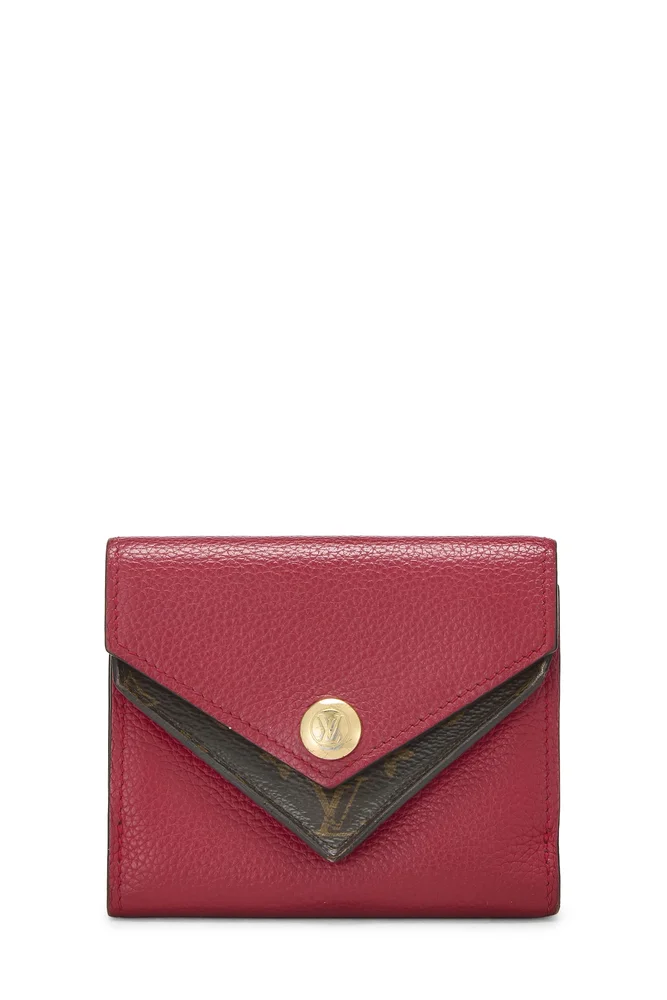 Pre-Owned Red Monogram Double V Compact Wallet