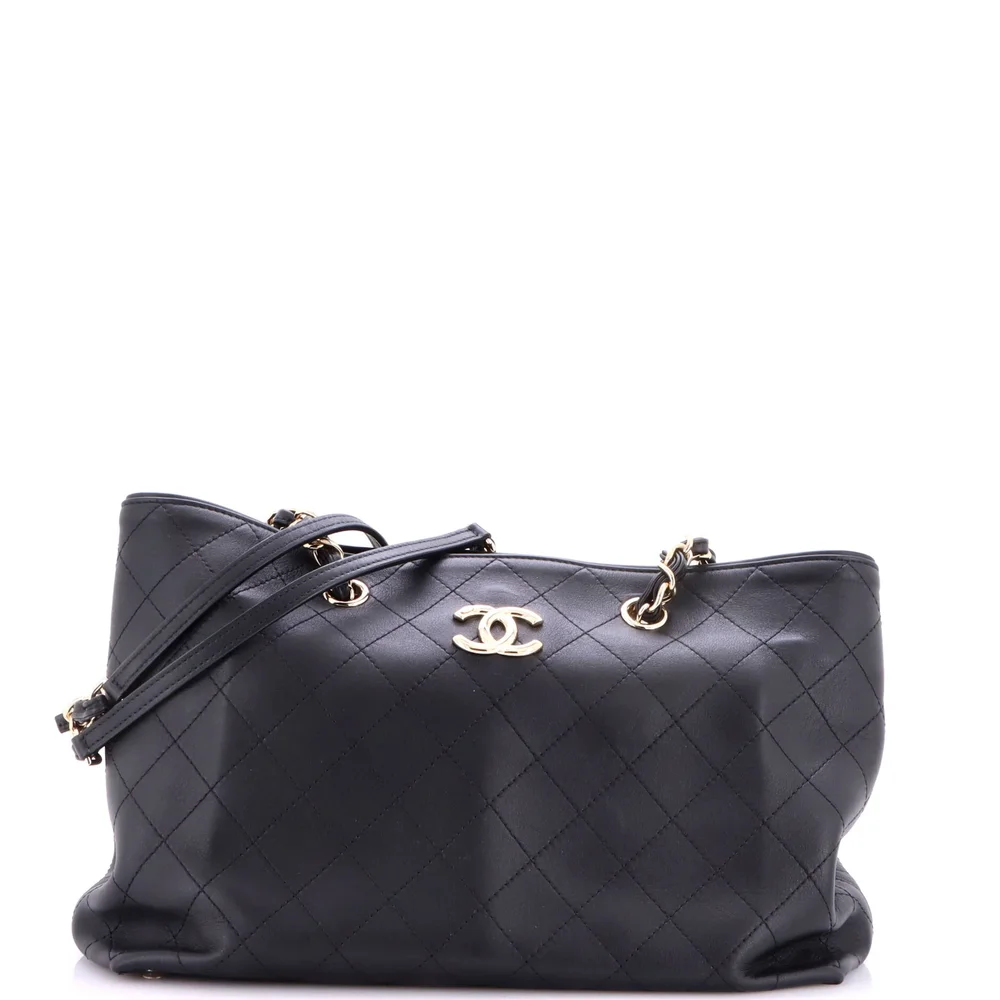 CC Chain Open Shopping Tote Stitched Calfskin Medium