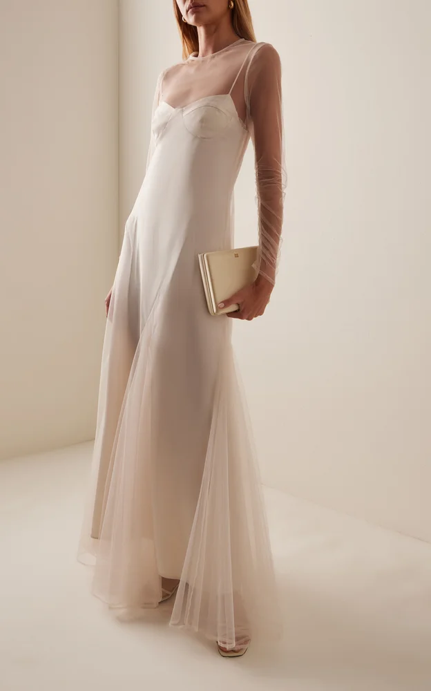 Violette Tulle Maxi Sheath Dress