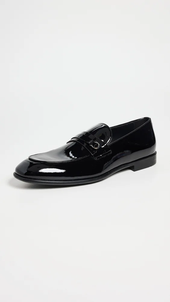 Desio Patent Leather Formal Tuxedo Loafers (Nero)