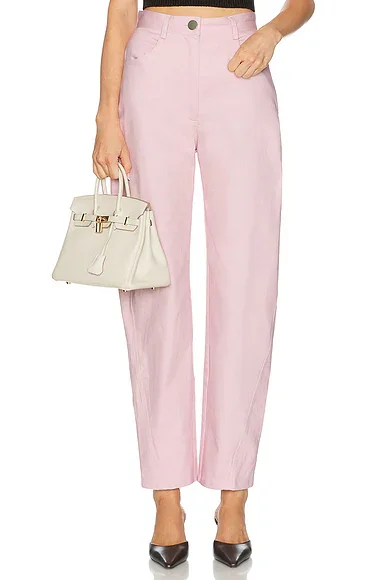 High-waist Twist Seam Straight Leg