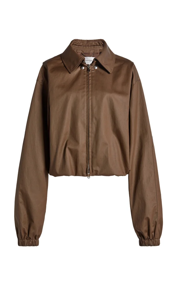 Paneled Cotton Bomber Jacket