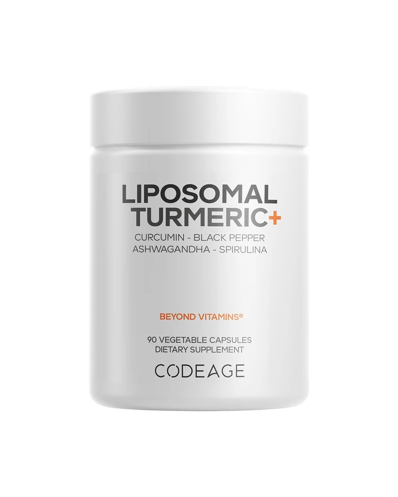 Liposomal Turmeric Supplement, Organic Full Spectrum Turmeric, Fermented Botanicals