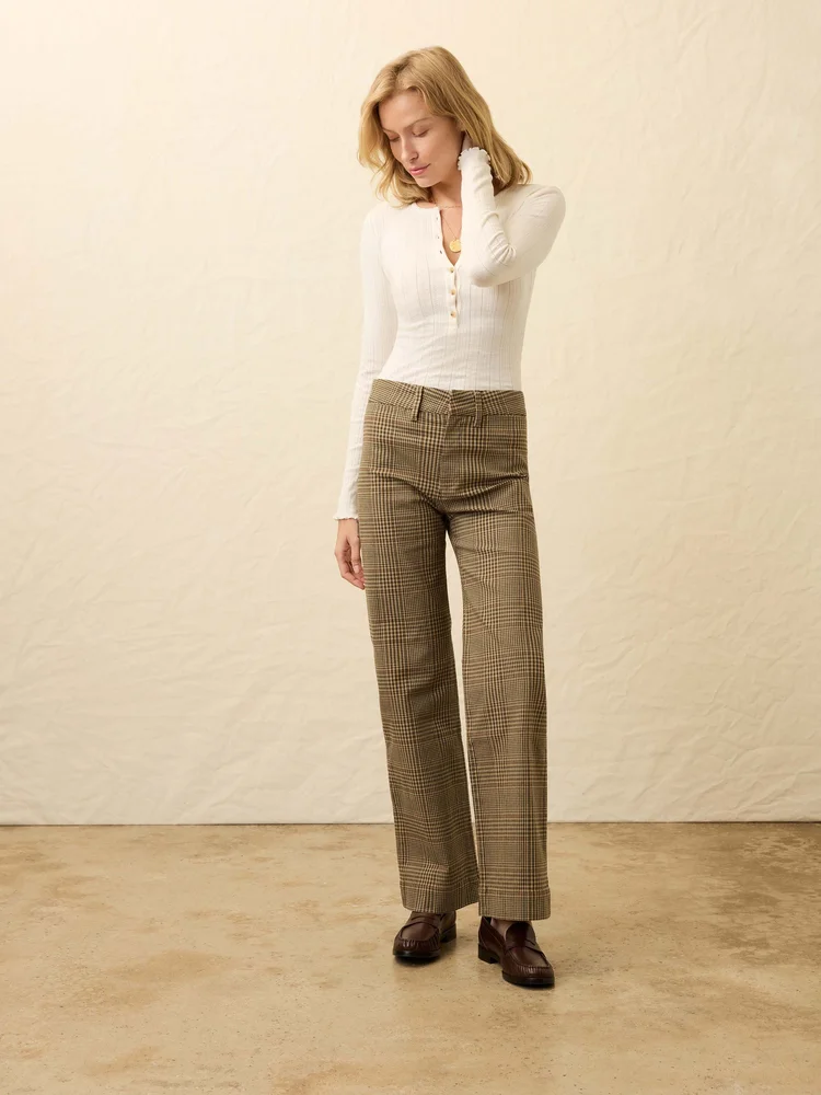Twill Tide Slim Straight Pant, Wildwood Plaid