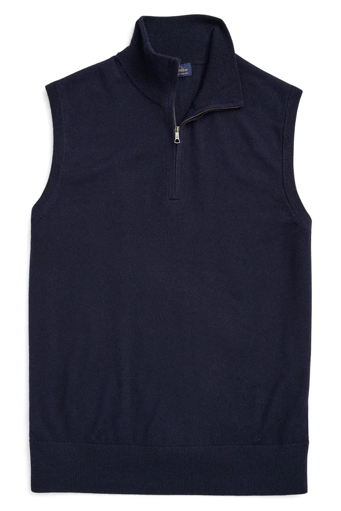 Merino Wool Half-Zip Vest