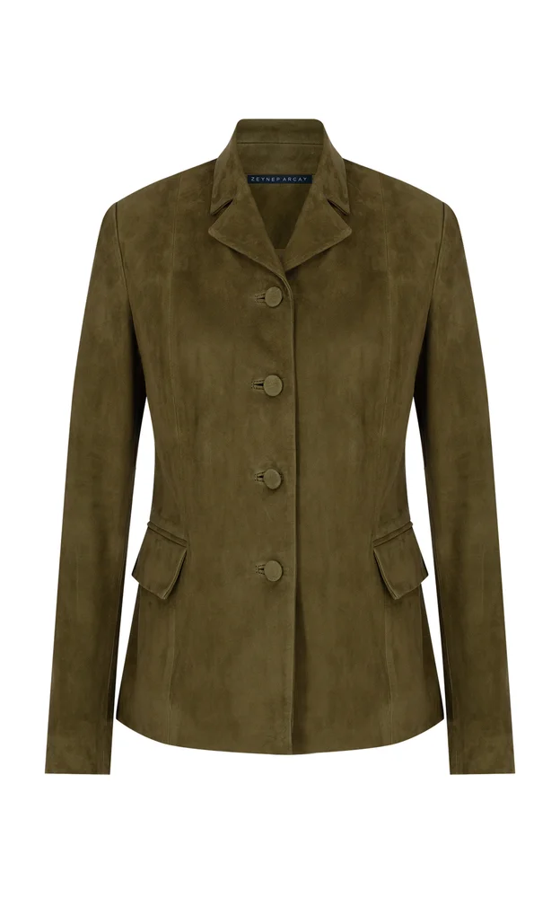 x Camille Charrière Vintage Suede Blazer