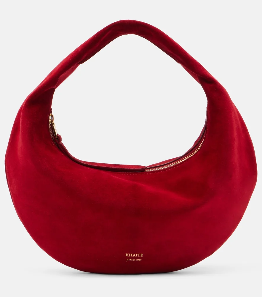 Olivia Mini suede top-handle bag