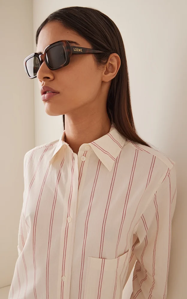Square-Frame Acetate Sunglasses