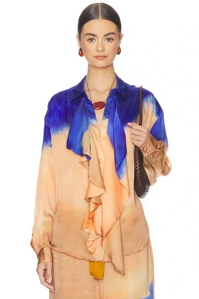 Gesture Long Sleeve Silk Blouse