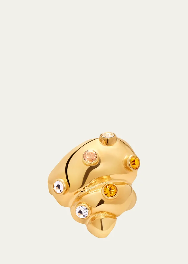 Seashell Rhinestone Ring
